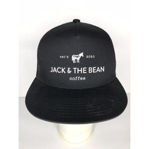 Jack & The Bean Coffee Adjustable Snapback Black Mesh Hat